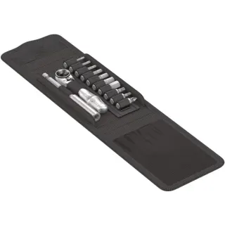 Wera Metall-Knarre Bicycle Set 1 (silber/schwarz, 12-teilig, mit Bit-Ratsche)