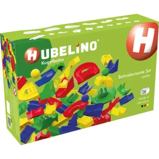 Hubelino Kugelbahn 128-teiliges Bahnelemente Set