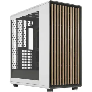Fractal Design North XL RC Chalk White TG Clear, Tower-Gehäuse (weiß/holz, Tempered Glass-Version)