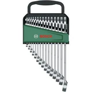 Bosch Heimwerken & Garten Ring-/Maulschlüssel Set, 15St, Schraubenschlüssel (Mit Organizer)