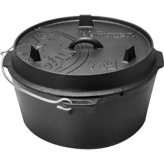 Petromax Feuertopf ft9-t (schwarz, mit planem Boden)