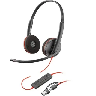 Poly Blackwire 3220, Headset (schwarz, Stereo, USB-C)