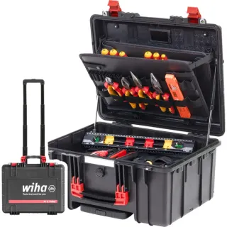 Wiha Werkzeug-Set XL 2 Trolley electric (schwarz/rot, 60-teilig, mit Trolley-Koffer)