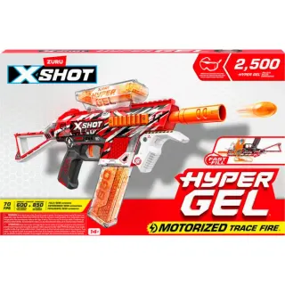ZURU XSHOT - Hyper-Gel Blaster Trace Fire, Gel-Blaster (inkl. 2500 Gel-Kugeln)
