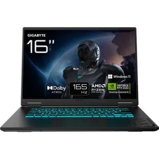 GIGABYTE GAMING A16 3VHK3DE894SH, Gaming-Notebook (schwarz, AMD Ryzen 7 260, NVIDIA GeForce RTX 5060, 16 GB DDR5, 1 TB (1 TB SSD), Windows 11 Home)