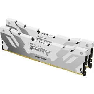 Kingston FURY DIMM 48 GB DDR5-8000 (2x 24 GB) Dual-Kit, Arbeitsspeicher (silber/weiß, KF580C38RWK2-48, Renegade, INTEL XMP)
