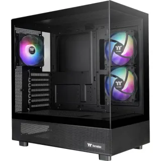 Thermaltake View 270 Plus TG ARGB Black, Tower-Gehäuse (schwarz, Tempered Glass x 2)