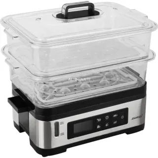 Steba Dampfgarer DG 2 (edelstahl/schwarz, 1.200 Watt, 3 bis 6 Liter)