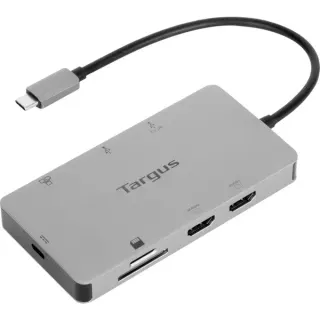 Targus Universal USB-C DV4K, Dockingstation (silber, 100 W, USB-C, HDMI, 4K)