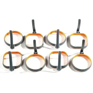 Blackstone Griddle Egg Rings, 8 Stück, Form (grau)