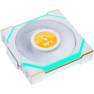 Lian Li UNI FAN SL120 LCD Wireless, Gehäuselüfter (weiß, Reverse, 120 mm)
