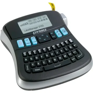 Dymo LabelManager 210D+, Beschriftungsgerät (schwarz/silber, mit QWERTZ-Tastatur, S0784470)