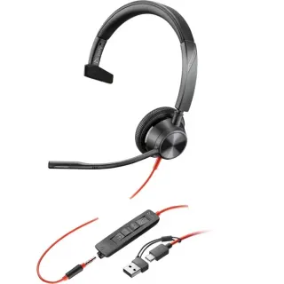 Poly Blackwire 3315, Headset (schwarz, Mono, USB-C)