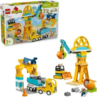 LEGO 10476 DUPLO Town Baustelle mit Baufahrzeugen - 3-in-1-Set, Konstruktionsspielzeug