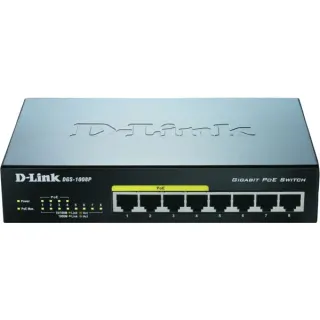 D-Link DGS-1008P, Switch (schwarz)
