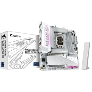 GIGABYTE B860M AORUS ELITE WIFI6E ICE, Mainboard (silber/weiß)