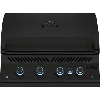 Napoleon Gasgrill 700-Series 32", Einbau, inkl. Drehspieß (schwarz (matt), mit Heckbrenner, Modell 2025)