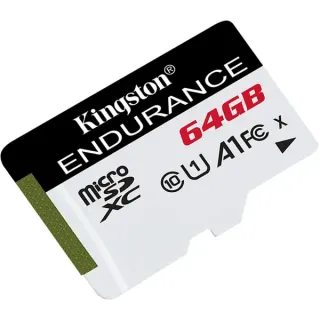 Kingston High Endurance 64 GB microSDXC, Speicherkarte (weiß/schwarz, UHS-I U1, Class 10)