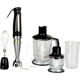 Braun MultiQuick 7 Stabmixer MQ 7045X (schwarz/edelstahl, 1.000 Watt, mit Eis-Crusher, Zerkleinerer, Schneebesen)