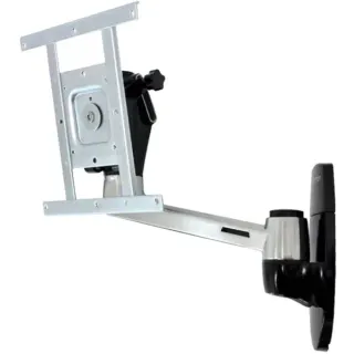 Ergotron LX HD Wallmount Swing Arm, Wandhalterung (silber/schwarz, Schwenkarm für Wandmontage)