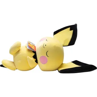 Jazwares Pokémon - schlafender Plüsch Pichu, Kuscheltier