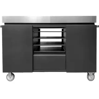Everdure Pizza Station Black Finish, Schrank (schwarz/edelstahl, Outdoor-Schrank für Pizzaofen)