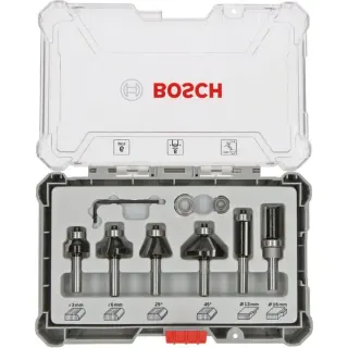 Bosch Professional Rand- und Kantenfräser-Set, 6-teilig (8mm-Schaft)