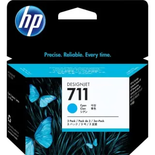 HP Tinte cyan Nr. 711 (CZ134A) (Dreierpack)