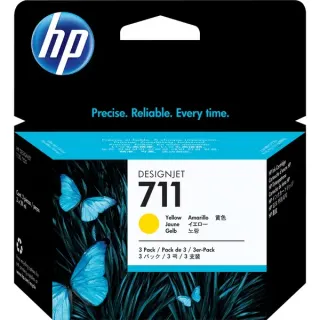 HP Tinte gelb Nr. 711 (CZ136A) (Dreierpack)