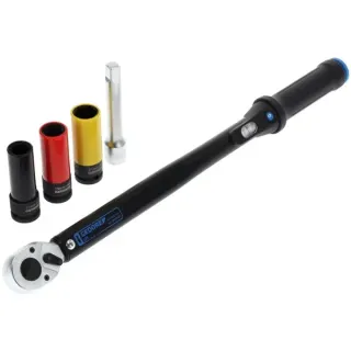 GEDORE Drehmomentschlüssel TORCOFLEX UK Set, 1/2" (schwarz, inkl. 3 Alufelgen-Steckschlüsseleinsätze)
