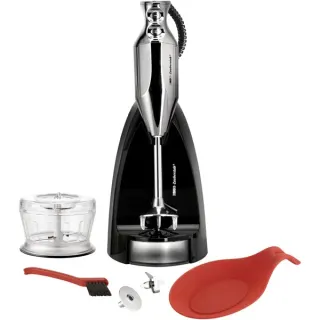 Unold Stabmixer ESGE-Zauberstab M 200 chrom (chrom, 200 Watt, mit Zerkleinerer und Zauberbasis)