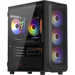 Krux Orona, Tower-Gehäuse (schwarz, Tempered Glass)