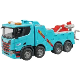 bruder 03553 Scania Super 560R Berge- und Abschlepp-LKW mit Licht- und + Sound-Modul, Modellfahrzeug