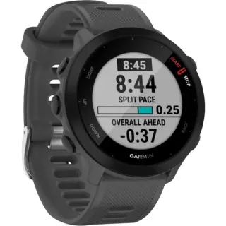 Garmin Forerunner 55, Smartwatch (dunkelgrau/schwarz, 42 mm, Silikon-Armband)