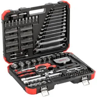 GEDORE red Steckschlüssel-Satz 1/4" + 1/2", 232-teilig, Werkzeug-Set (rot/schwarz, mit 2 Umschalt-Knarren)