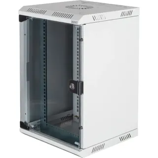 Digitus Kombi-Wandgehäuse 254 mm (10") und 482,6 (19") mm, IT-Schrank (hellgrau, 10 Höheneinheiten)