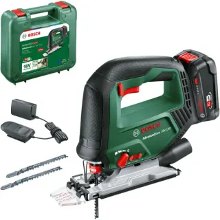 Bosch Heimwerken & Garten Akku-Stichsäge AdvancedSaw 18V-140, 18Volt (grün, Li-Ionen Akku 2,0Ah, Koffer, POWER FOR ALL ALLIANCE)