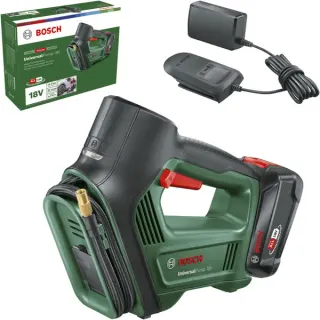 Bosch Heimwerken & Garten Akku-Luftpumpe UniversalPump 18V Set (grün/schwarz, Li-Ionen Akku 2,0Ah, POWER FOR ALL ALLIANCE)