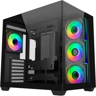 Cooler Master Elite 681 , Tower-Gehäuse (schwarz, Tempered Glass x 2)