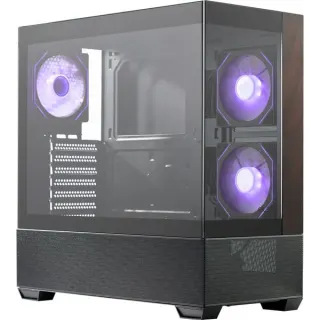 Cooler Master Elite 690 Wood, Tower-Gehäuse (schwarz/holz, Tempered Glass x 2)