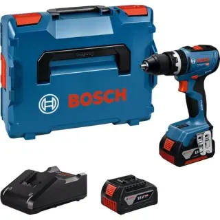 Bosch Professional Akku-Schlagbohrschrauber GSB 18V-65 Professional, 18Volt (blau, 2x Li-Ion Akku 5,0Ah, in L-BOXX)
