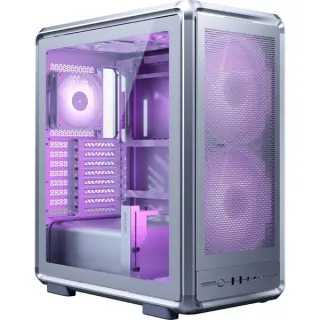 Cooler Master MasterFrame 500 Mesh ARGB , Tower-Gehäuse (silber, Tempered Glass)