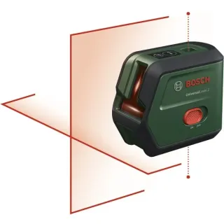 Bosch Heimwerken & Garten Kreuzlinienlaser UniversalLevel 2 UNI Set (grün, rote Laserlinien, Reichweite 12 Meter, mit Stativ)