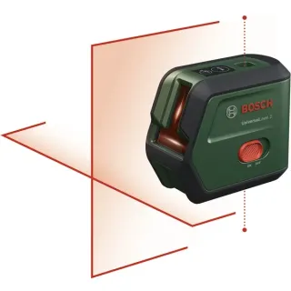 Bosch Heimwerken & Garten Kreuzlinienlaser UniversalLevel 2 UNI (grün, rote Laserlinien, Reichweite 12 Meter)