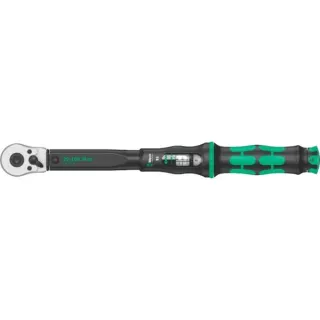 Wera Drehmomentschlüssel mit Umschaltknarre Click-Torque B 2 (schwarz/grün, Abtrieb 3/8")