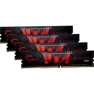 G.Skill DIMM 64 GB DDR4-3200 (4x 16 GB) Quad-Kit, Arbeitsspeicher (F4-3200C16Q-64GIS, Aegis, INTEL XMP)