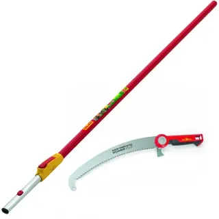 WOLF-Garten Astsäge Power Cut Saw Pro 370 + Vario-Stiel ZM-V 4 Set, multi-star (rot/silber, PCSPRO 370/ZM-V4)