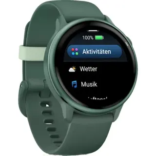Garmin vívoactive 6, Smartwatch (jaspisgrün/jaspisgrün metallic, 42 mm, Silikon-Armband)