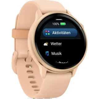 Garmin vívoactive 6, Smartwatch (pink dawn/pink dawn metallic, 42 mm, Silikon-Armband)