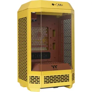 Thermaltake The Tower 250 Butter Caramel, Tower-Gehäuse (gelb, Tempered Glass)